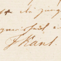 Emmanuel Kant, letter