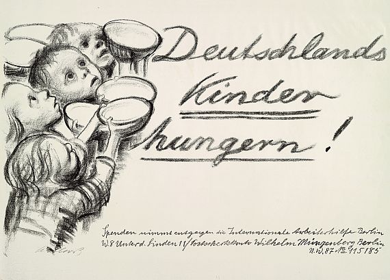 Käthe Kollwitz - Deutschlands Kinder hungern! (Plakat)