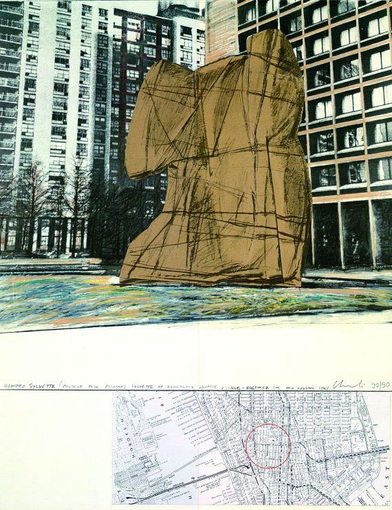 Christo - Wrapped Sylvette, Project for Washington Square Village, New York