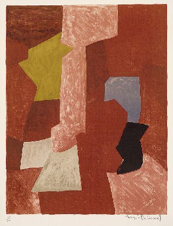 Serge Poliakoff - Composition rouge, jaune et bleue