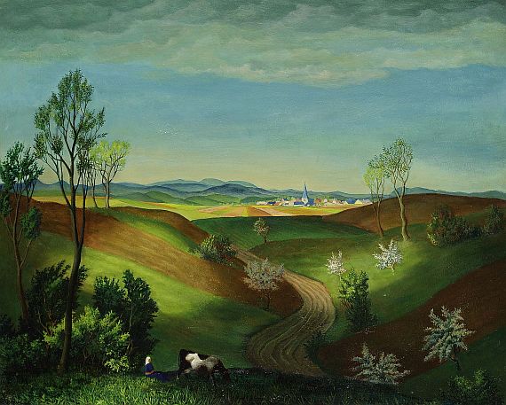 Carlo Mense - Landschaft im bergischen Land (od. Hügelige Landschaft)