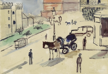 Helmuth Macke - Straßenszene in Neapel