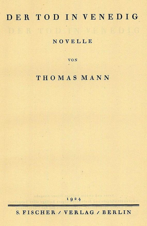 Thomas Mann - Der Tod in Venedig