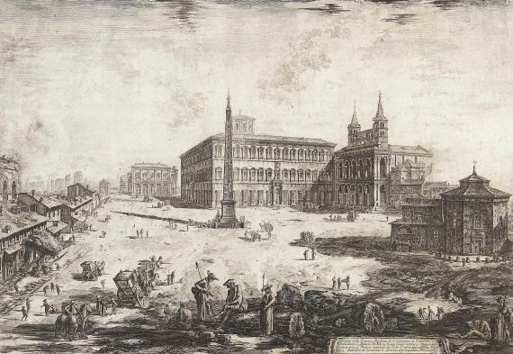 Giovanni Battista Piranesi - Veduta della Piazza e Basilica di S. Giovanni.