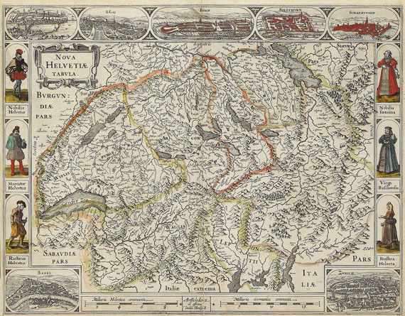 Schweiz - Nova Helvetiae tabula.