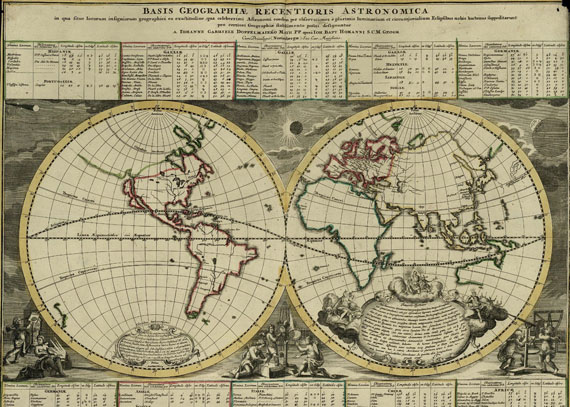 Doppelmayr, J. G. - 20 Bll. Stern- und Himmelskarten aus Atlas Coelestis.