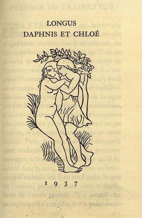 Aristide Maillol - Les pastorales de Longus. 1937.