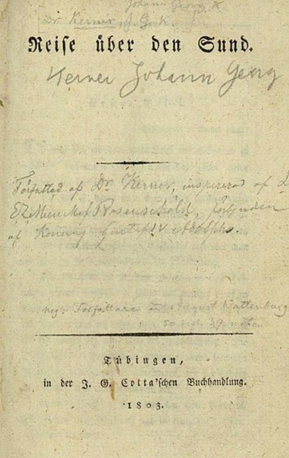   - Reise über den Sund. 1803.