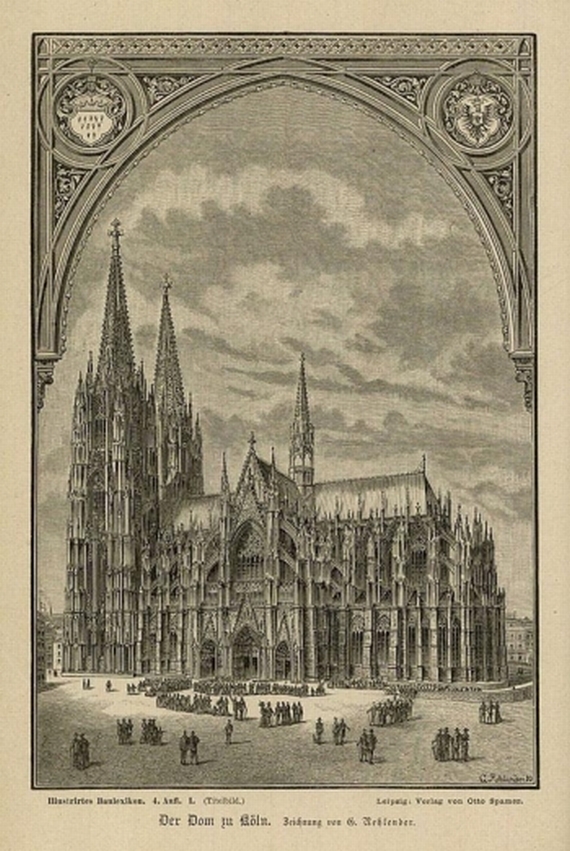 Oscar Mothes - Illustrirtes Bau-Lexikon, 4 Bde. 1881-1884.