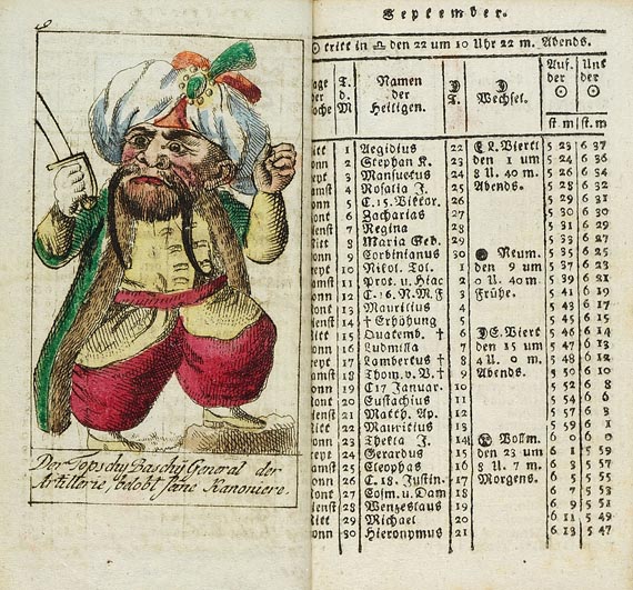 Almanache - Türkischer Helden Calender a. d. Jahr 1790.