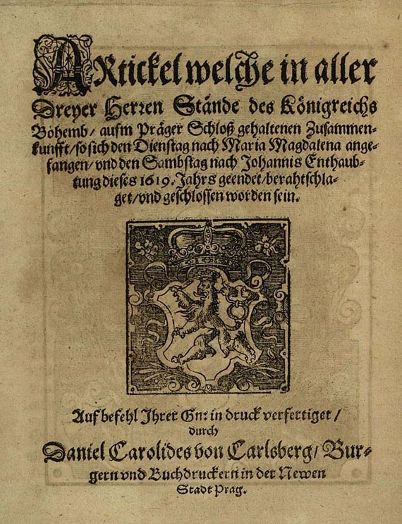   - Artickel welche in aller. 1619