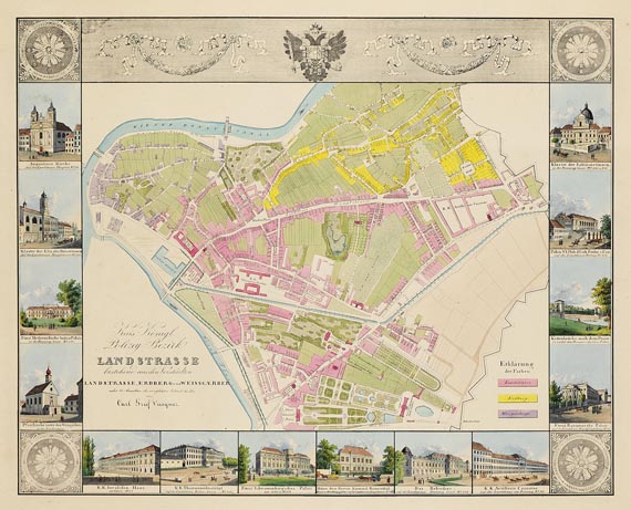 Österreich - 6 Bll.: Pläne und Ansichten der k. k. Haupt- und Residenz Stadt Wien.