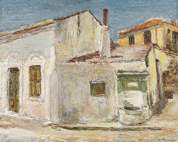 Theodor Rosenhauer - Häusergruppe auf Rhodos