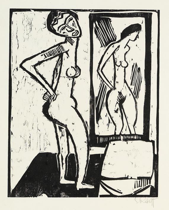 Karl Schmidt-Rottluff - Mädchen vor dem Spiegel