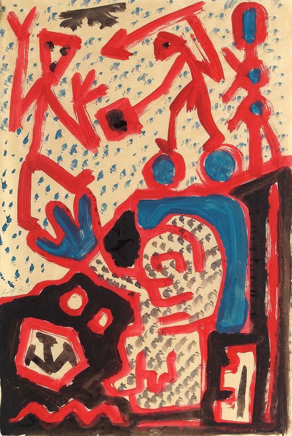 A. R. Penck (d.i. Ralf Winkler) - Figürliche Komposition