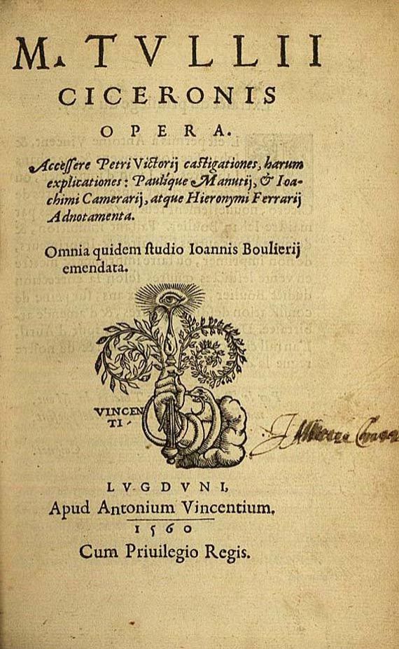 Marcus Tullius Cicero - Opera, 3 Bde. 1560. (17)