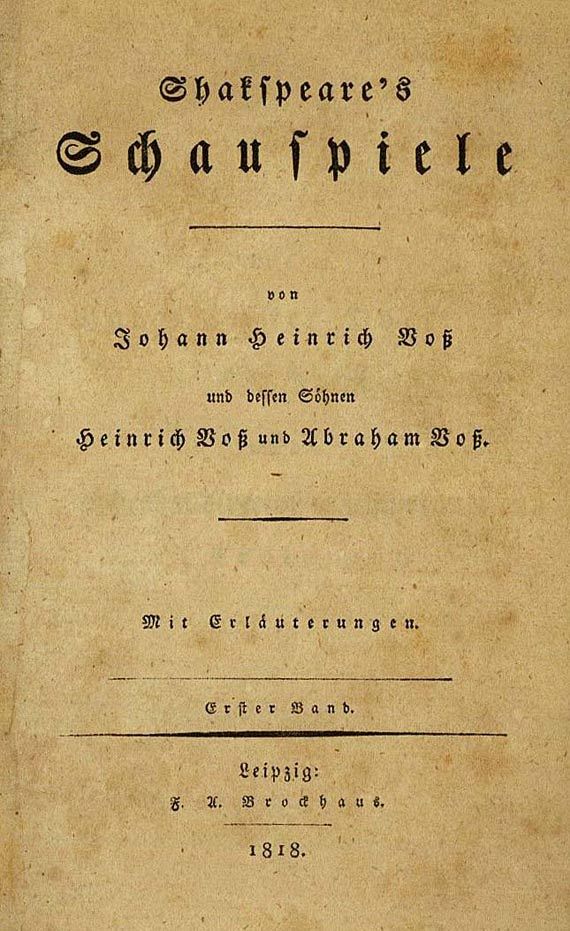 William Shakespeare - Schauspiele, 9 Bde. 1818. (149)