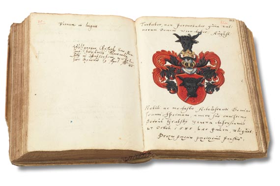  Album amicorum - Stammbuch des Johann Speimann. 1585. - 