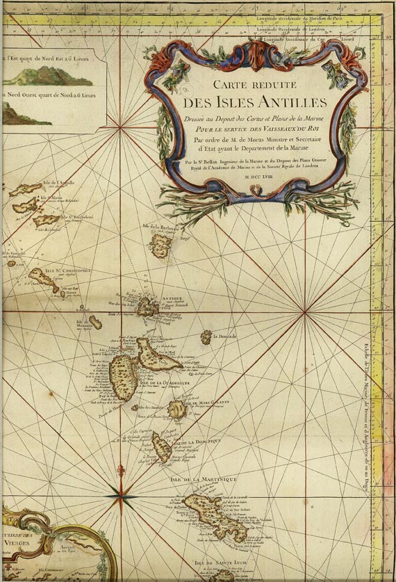 Amerika - Carte reduite des Isles Antilles.