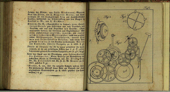 Johann Heinrich Moritz von Poppe - Wand-, Stand- und Taschenuhren 1822, 1 Beigabe. (45/46).