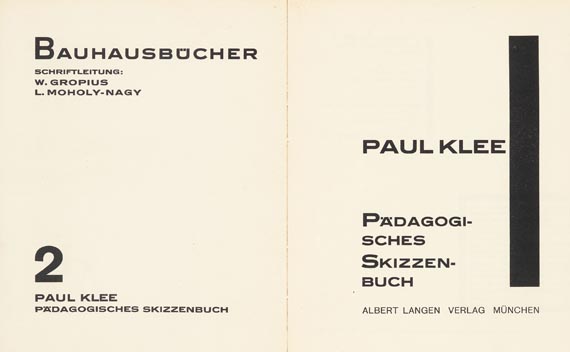  Bauhaus - Klee, P., Pädagogisches Skizzenbuch, 1925