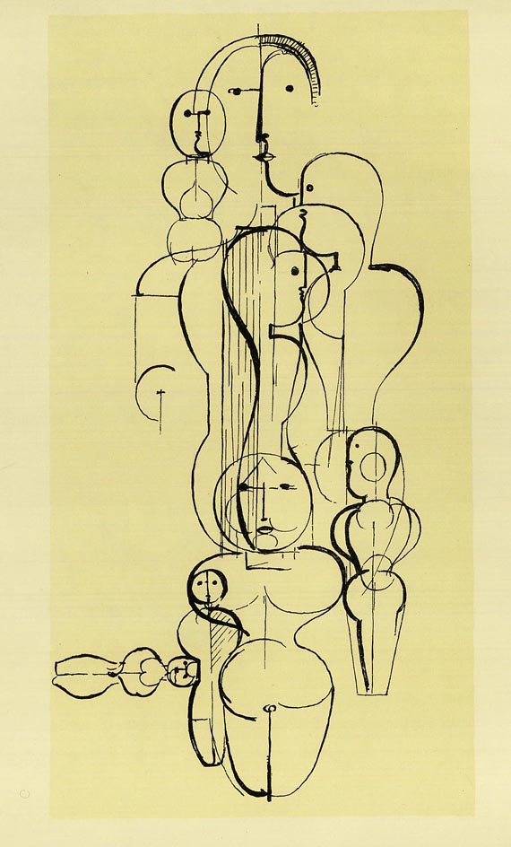 Oskar Schlemmer - 10 Zeichnungen (in einer Mappe), 1947