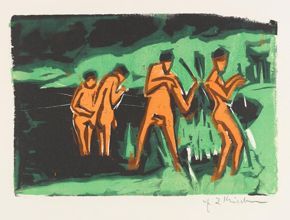  Mappenwerk / Portfolio - Fünfte Jahresmappe der Künstlergruppe Brücke (Ernst Ludwig Kirchner) - 