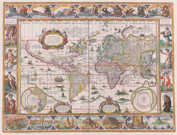  Weltkarte - Nova totius terrarum orbis.