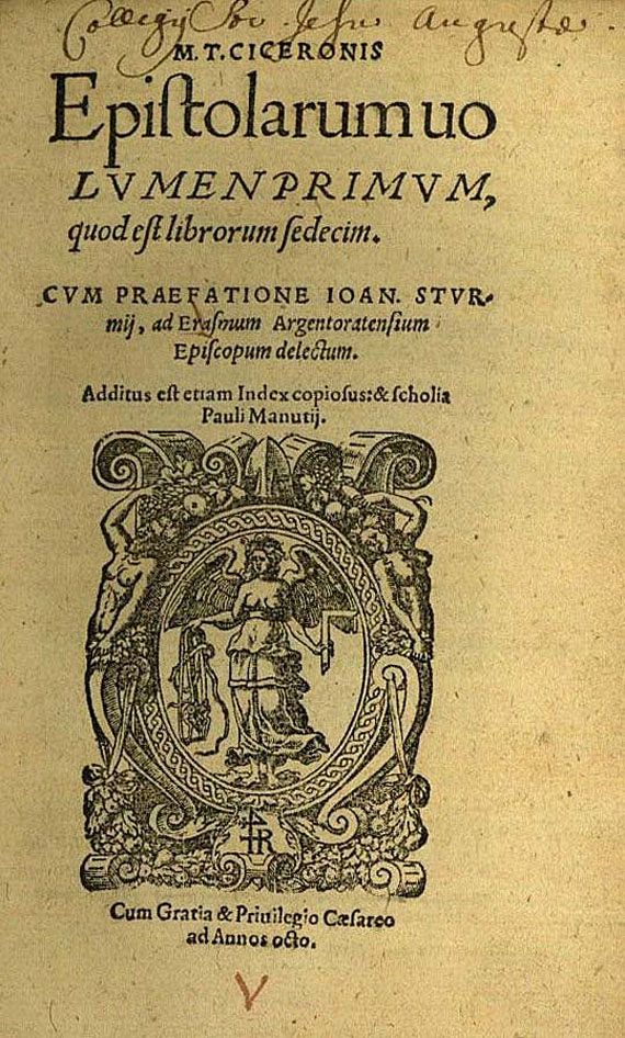 Marcus Tullius Cicero - Epistolarum. 1569