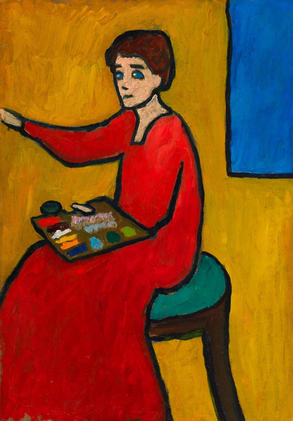 Gabriele Münter - Beim Malen (wohl Marianne von Werefkin)