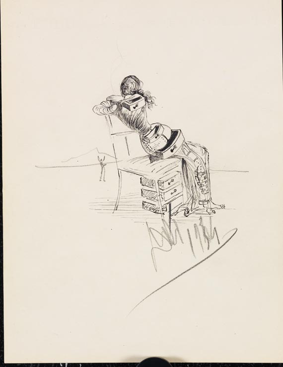 Salvador Dalí - Nue assise aux Tiroirs