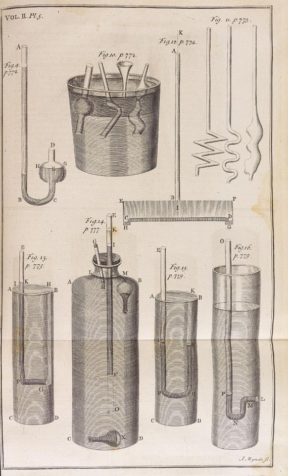 Robert Boyle - The works of Robert Boyle. 1772. 5 von 6 Bänden.