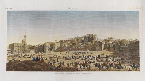  Afrika - 1 Bl. Panorama-Ansicht von Kairo. 1809