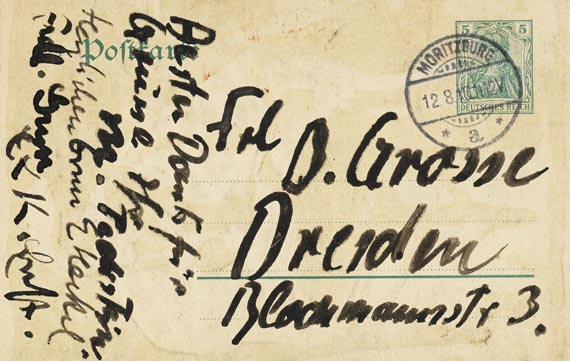 Hermann Max Pechstein - Orig.-Druck mit Unterschriften von Kirchner, Heckel und Pechstein. 1910