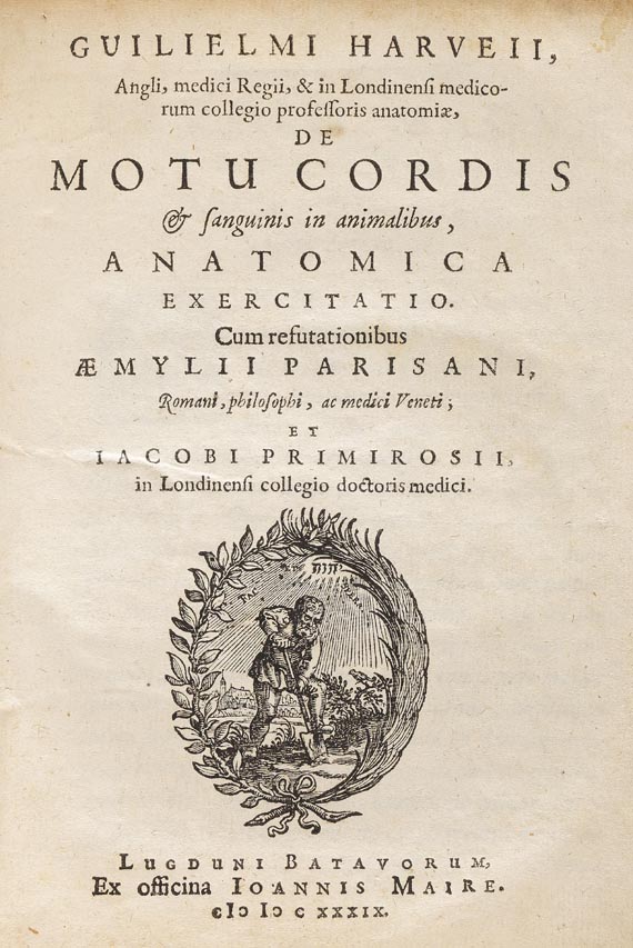 William Harvey - De motu cordis. 1639 - 