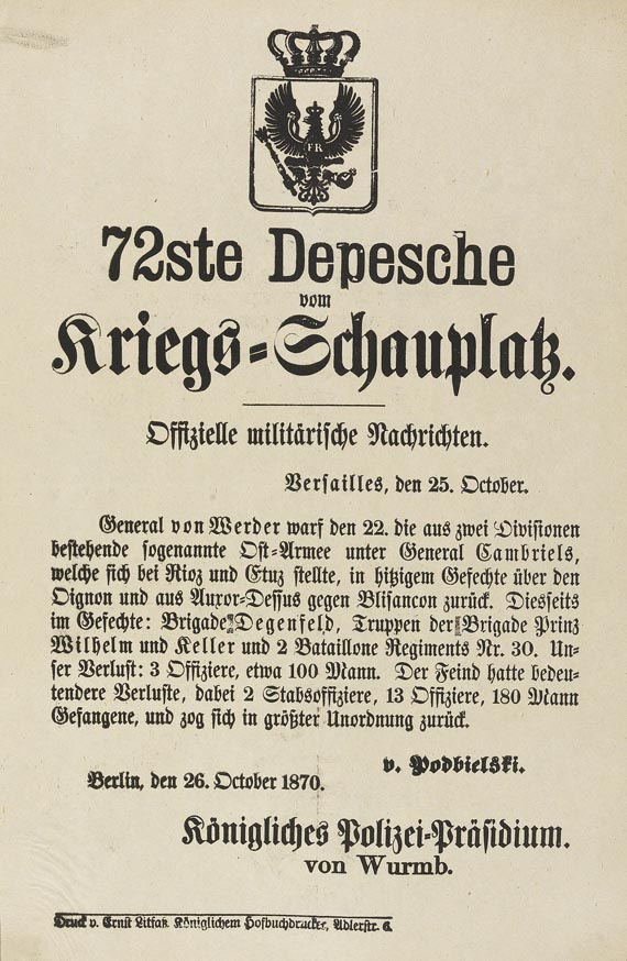   - Depeschen 1870-71