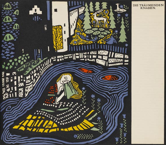 Oskar Kokoschka - Die träumenden Knaben. 1908. - 