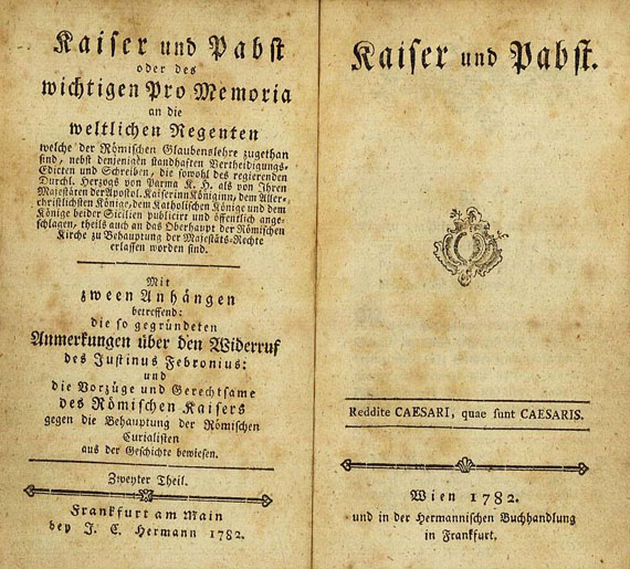 Valotti, G. - Kaiser und Papst 1782