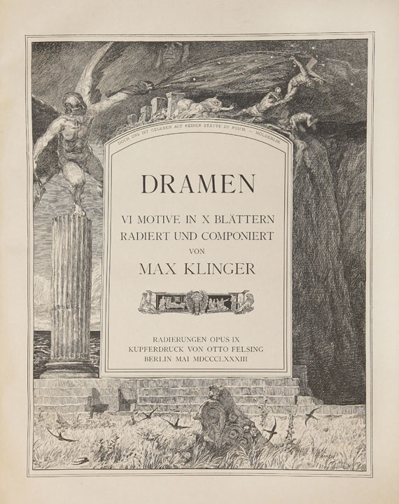 Max Klinger - Dramen. 1883. 2. Ausgabe.