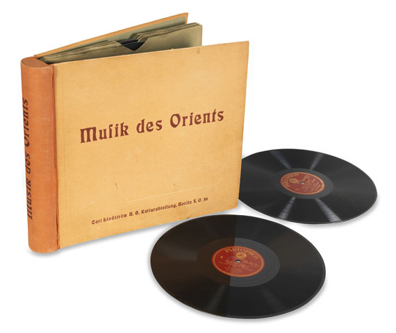 Musik - Hornbostel, E., Musik des Orients, 12 Parlaphon-Schallplatten. 1928.