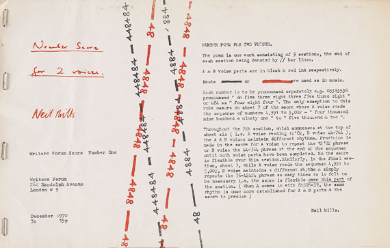 Neil Mills - Number poem for two voices, 1970