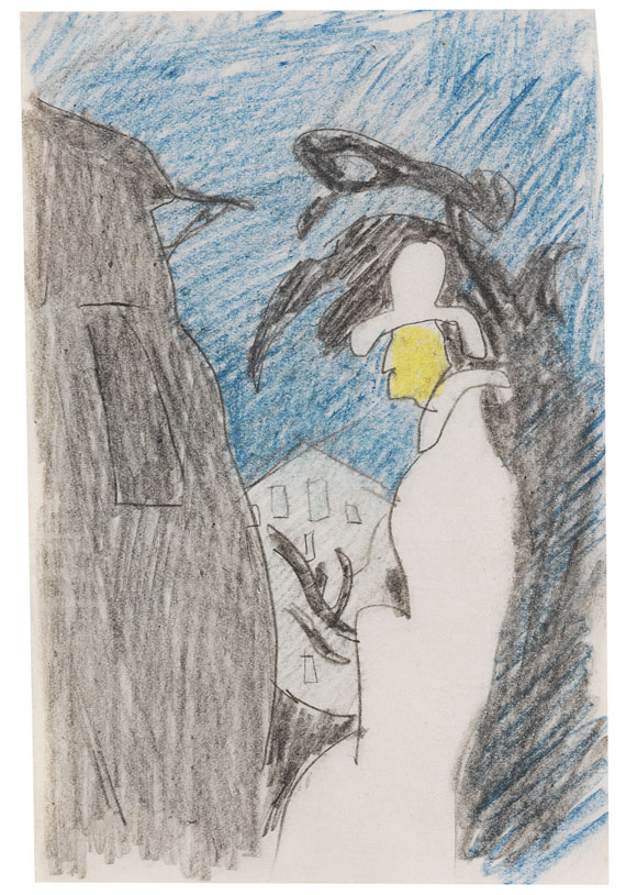 Lyonel Feininger - Mann im Profil, Heringsdorf