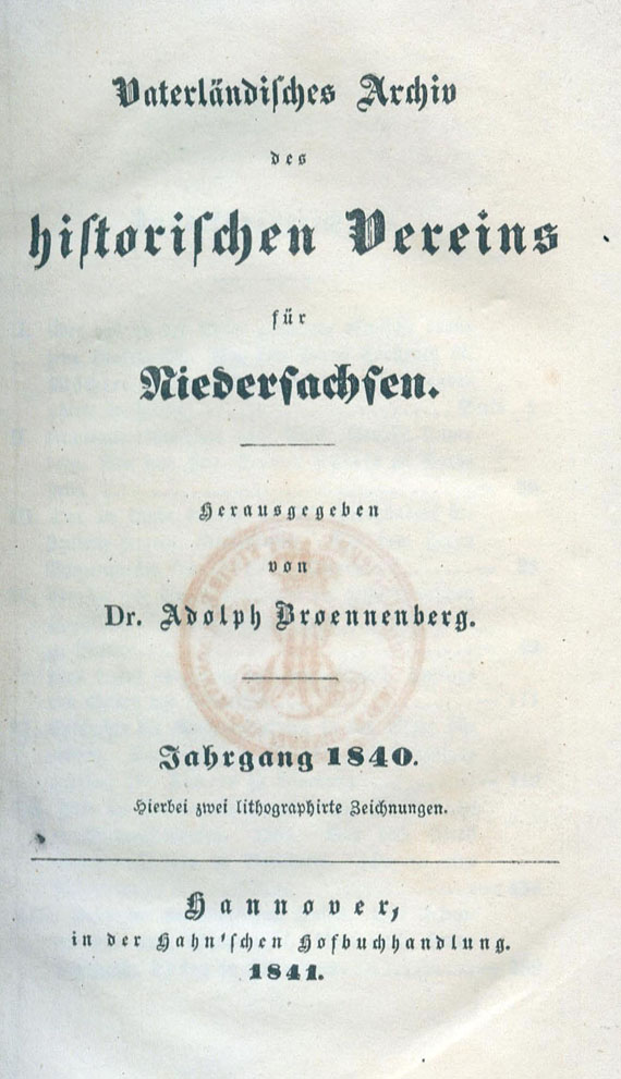   - Vaterländisches Archiv. 21 Bde. 1820-40