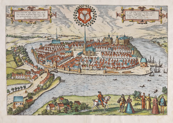  Schleswig-Holstein - 2 Bll. Kiel/Ratzeburg. - Dabei: 2 Bll. Flensburg/Tönning. 1588-97.