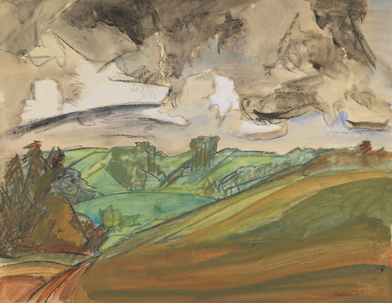 Erich Heckel - Hügel in Angeln (Herbstliche Landschaft)