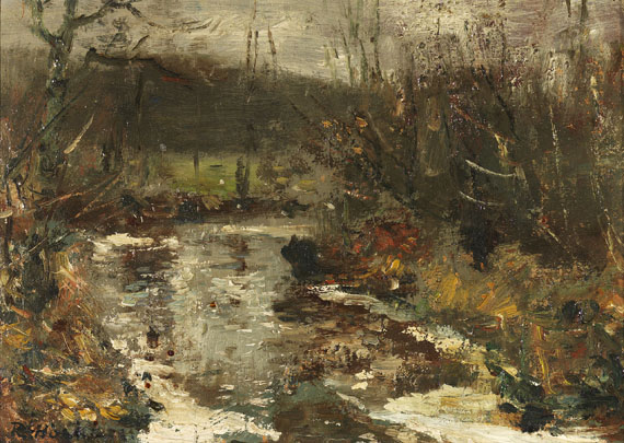 Rudolf Höckner - Winterliche Flußlandschaft