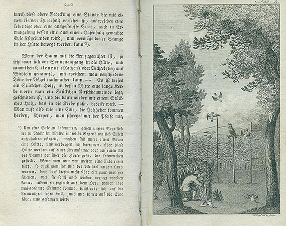 Jagd - Heppe, J. C., Der Vogelfänger und Vogeljäger. 1823. 2 Bde.