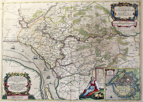  Schleswig-Holstein - 2 Bll. Eiderstedt, Steinburg (J. Blaeu, aus Danckwerth). 1662