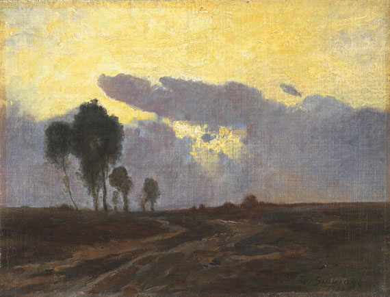 Friedrich Schwinge - Abendstimmung in der Heide