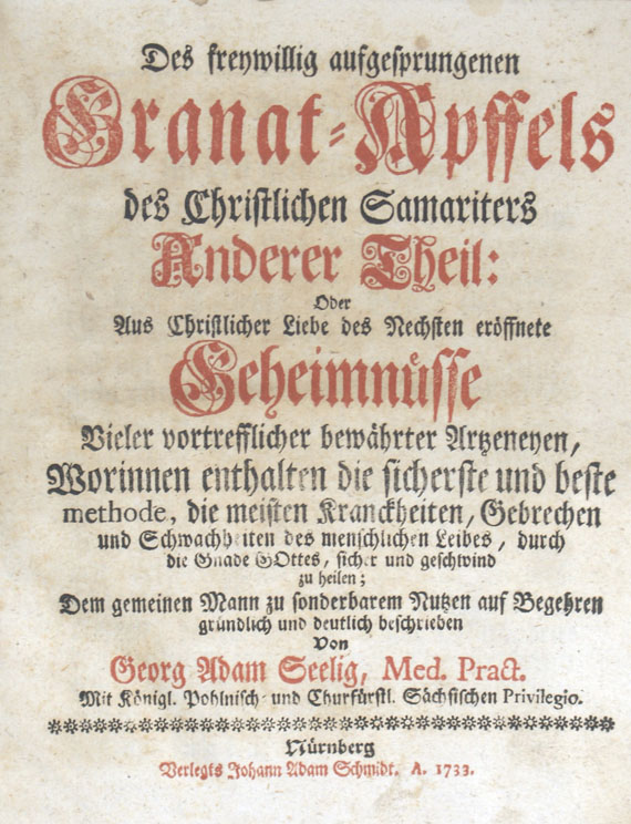   - Granat-Apffel, 1733